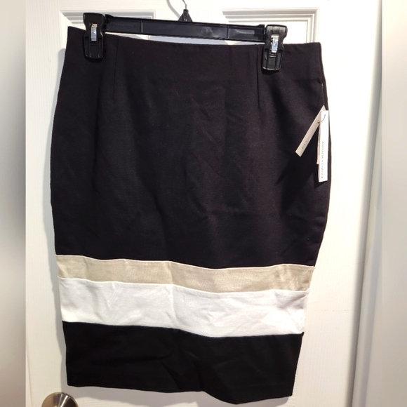 AMANDA & chelsea colorblock pencil skirt womens size 8 NWT - Picture 2 of 10